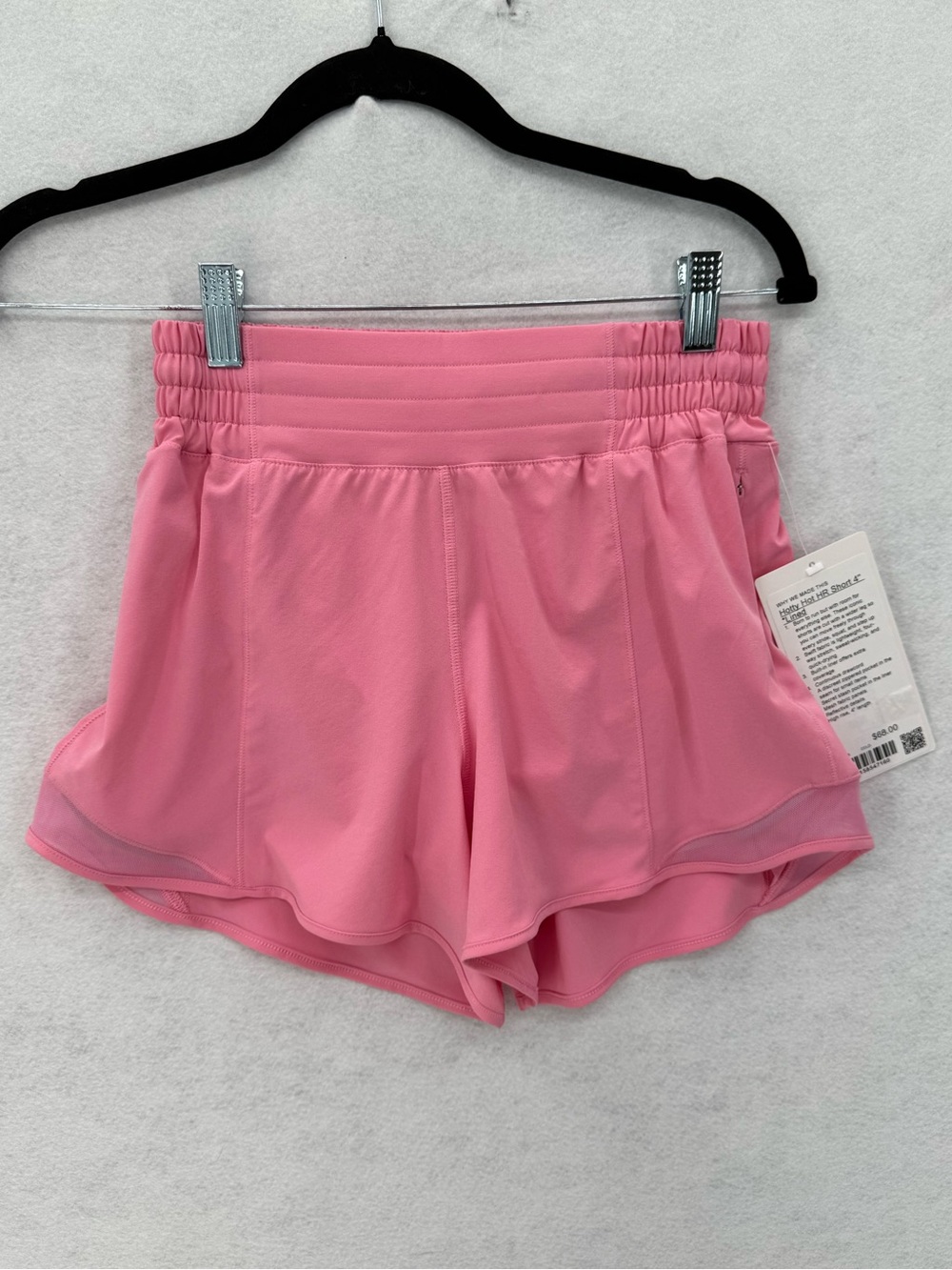 NWT Lululemon Hotty Hot High-Rise‎ Lined Short 4" Candy Cloud Size 4